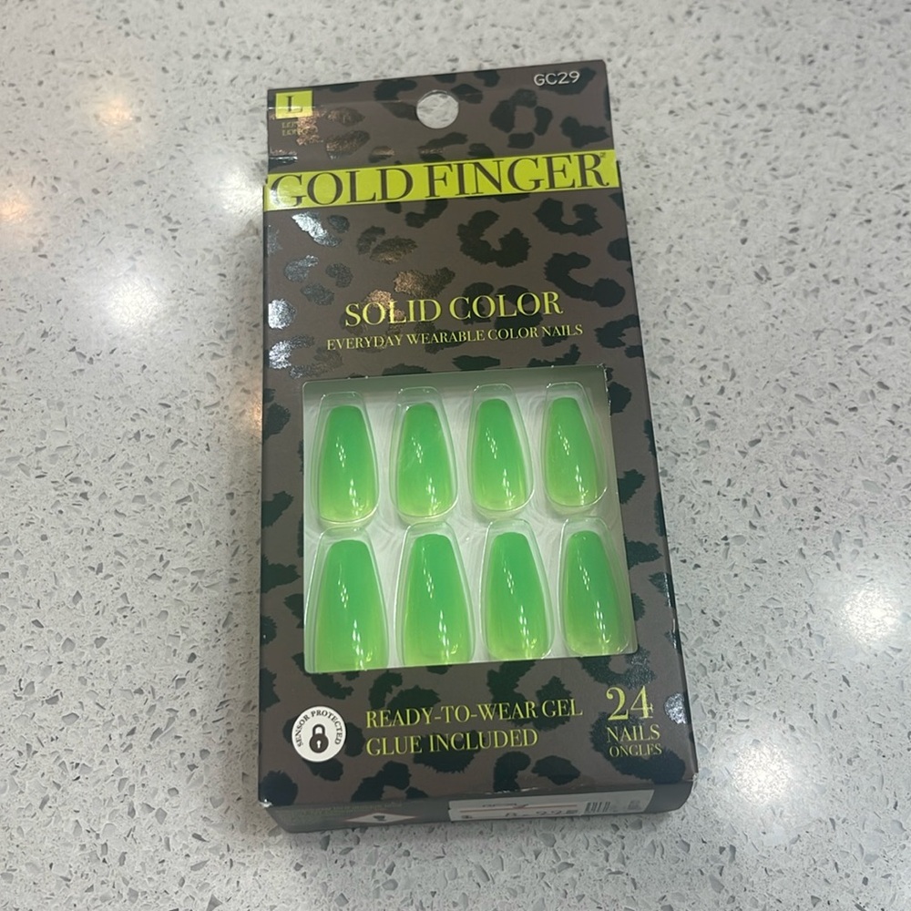 Gold Finger Press On Nails